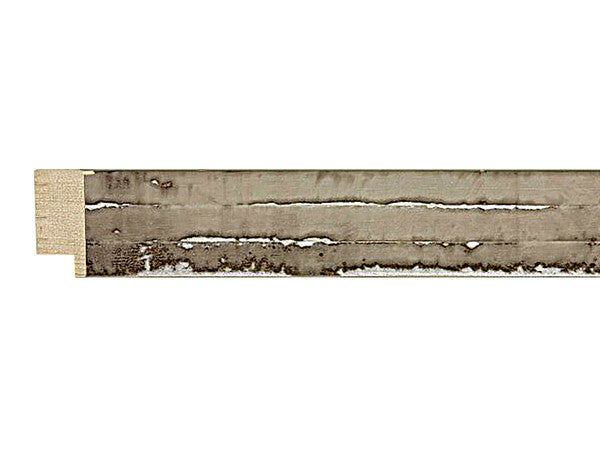 Fotiou Wood Moulding - DISTRESSED STOM GREY W/ SILVER