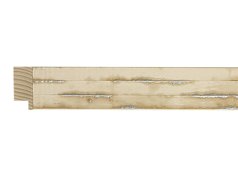 Fotiou Wood Moulding - DISTRESSED SAND / WHEAT W/ SILVER