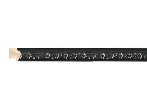Fotiou Wood Moulding - ORNATE BLACK/SILVER WITH SRATCHES