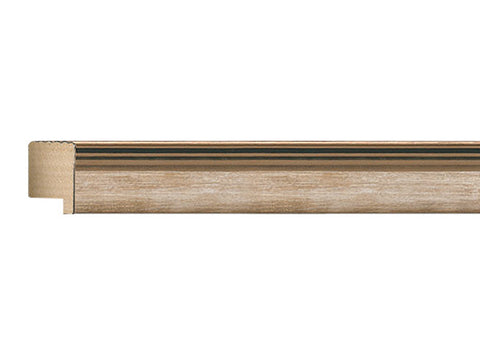 Fotiou Wood Moulding - SOFT PEWTER FUME WITH RIBBED BACK