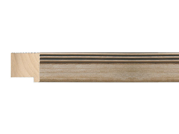 Fotiou Wood Moulding - SOFT PEWTER FUME W/ RIBBED BACK 1" DEPTH