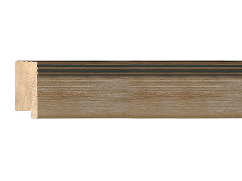 Fotiou Wood Moulding - SOFT PEWTER FUME WITH RIBBED BACK