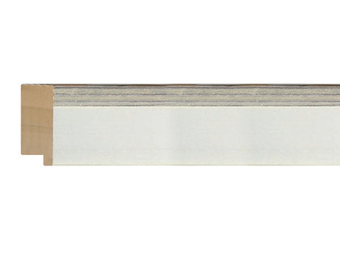 Fotiou Wood Moulding - TWO TONE MERCURY SILVER WITH RIBBED BACK