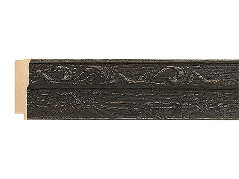 Fotiou Wood Moulding -  EMBOSSED CARBON BLACK