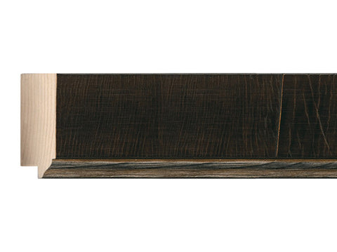 Fotiou Wood Moulding - WARM CHARCOAL SATIN ON REAL OLIVE VENEER