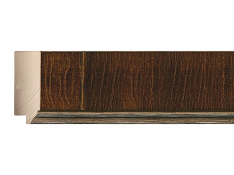 Fotiou Wood Moulding - WARM CHARCOAL SATIN ON REAL OLIVE VENEER