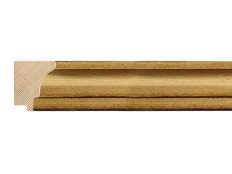 Fotiou Wood Moulding - DISTRESSED GOLD LEAF W/ BROWN WASH  