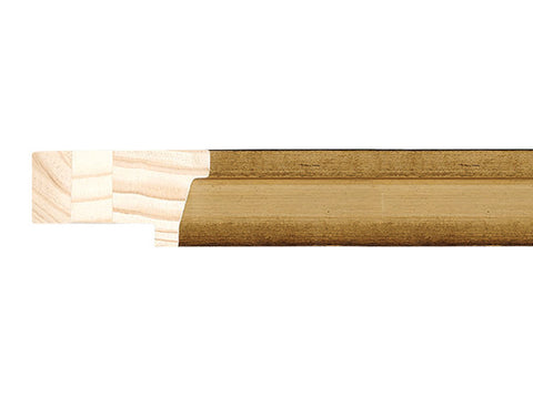 Fotiou Wood Moulding - DISTRESSED GOLD LEAF W/ BROWN WASH  1 3/4" DEPTH