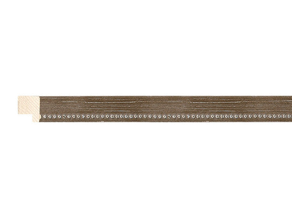Fotiou Wood Moulding - SCRATCHED WALNUT W/ SILVER BEADS