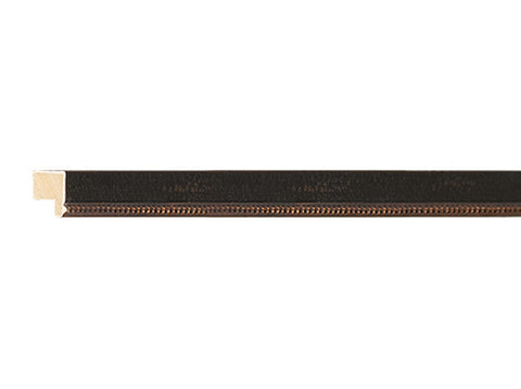 Fotiou Wood Moulding - DISTRESSED ANTIQUE BLACK W/BEADS