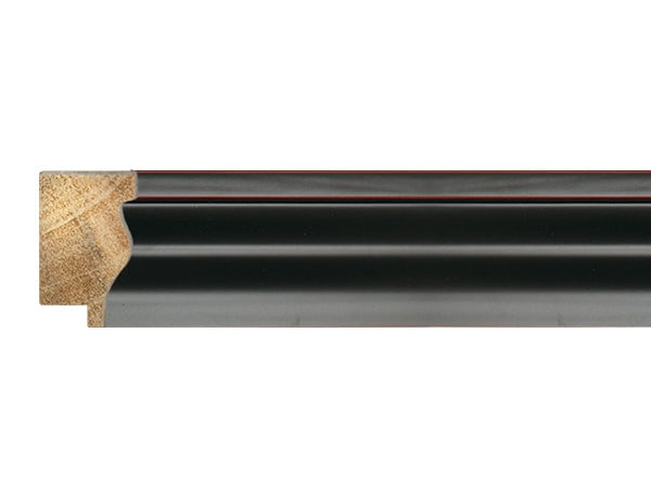 Gemini Wood Moulding - SATIN BLACK RED STRIPES