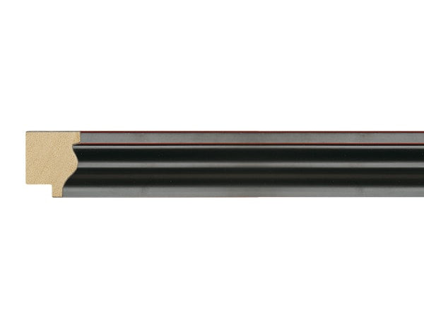 Gemini Wood Moulding - SATIN BLACK RED STRIPES