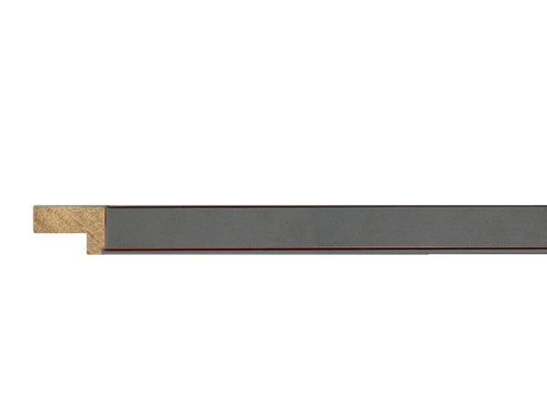 Gemini Wood Moulding - SATIN BLACK RED STRIPES