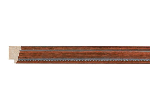 Gemini Wood Moulding - PECAN W/BLUE WASH BEAD/STRIP