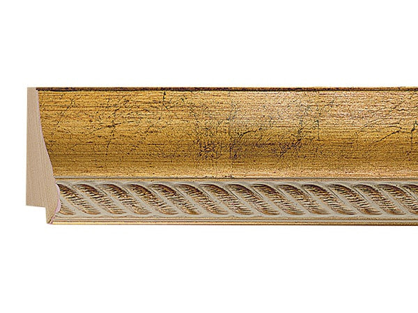 Gemini Wood Moulding - GOLD W/BRAIDED LIP