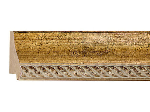 Gemini Wood Moulding - GOLD W/BRAIDED LIP