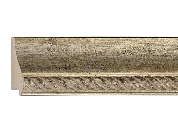Gemini Wood Moulding - SILVER W/BRAIDED LIP