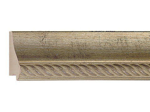 Gemini Wood Moulding - SILVER W/BRAIDED LIP
