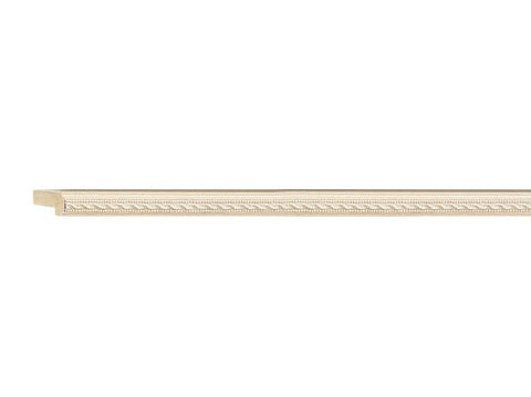 Gemini Wood Moulding - WHITE WASH BRAID BEAD