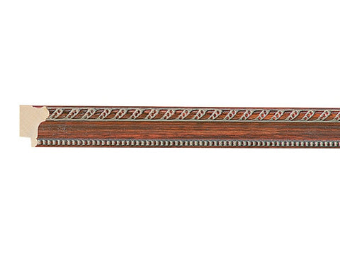 Gemini Wood Moulding - PECAN W/BEAD LIP/ROPE EDGE
