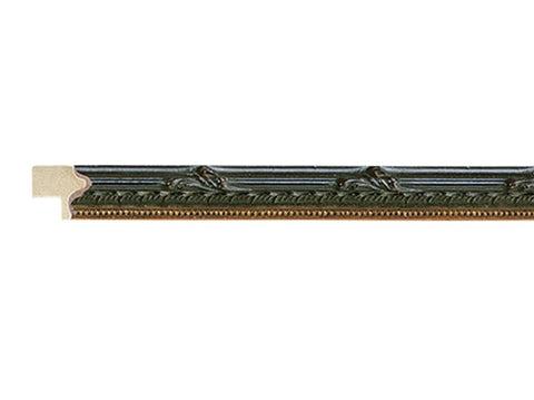 Gemini Wood Moulding - BLACK W/ GOLD BEADED