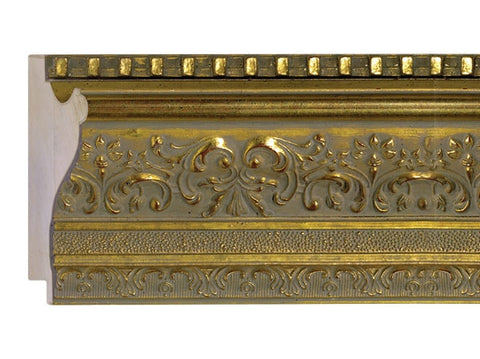 Gemini Wood Moulding - ANTIQUE GOLD ORNATE W/RED