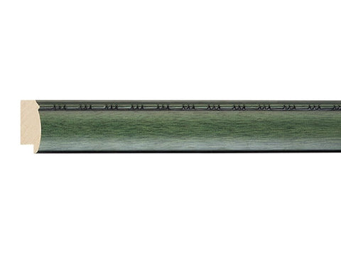Gemini Wood Moulding - EMERALD GREEN W/BEADED EDGE
