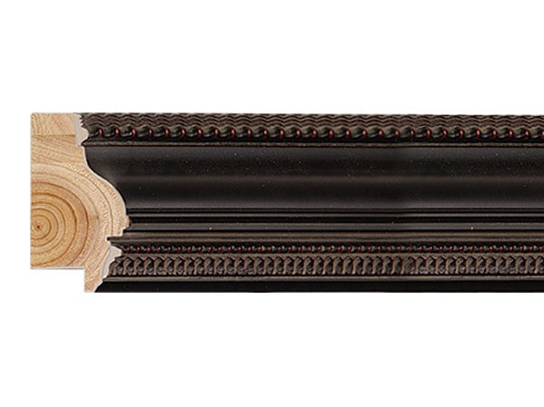 UFP Wood Moulding - BLACK W/ RED RUB