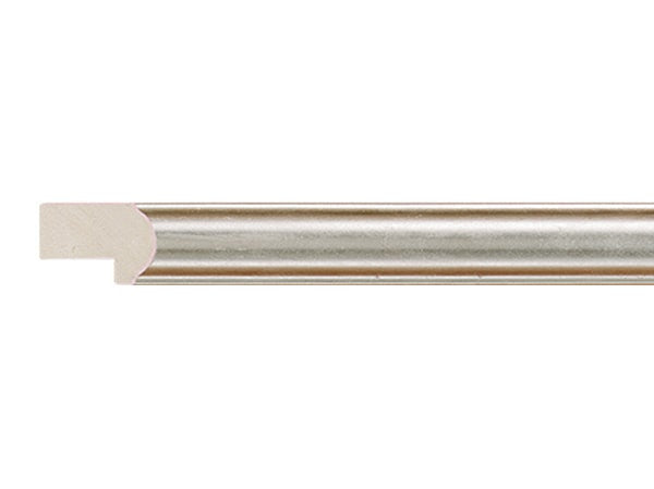 Gemini Wood Moulding - SHINY SILVER ROUND TOP