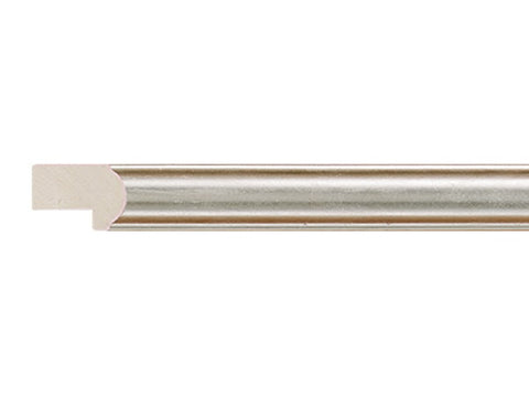 Gemini Wood Moulding - SHINY SILVER ROUND TOP