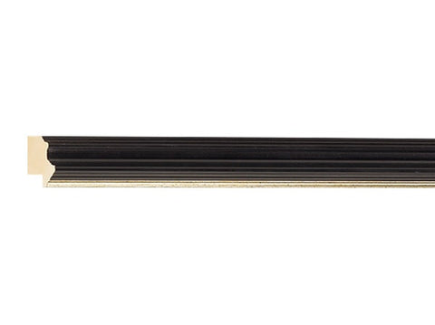 Gemini Wood Moulding - BLACK W/SILVER LIP