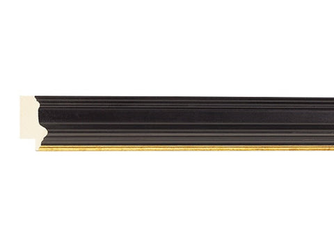 Gemini Wood Moulding - BLACK W/GOLD LIP
