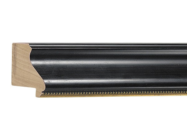 Gemini Wood Moulding - BLACK W/GOLD BEADED LIP