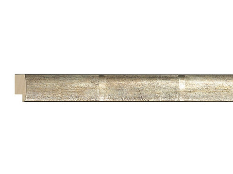 Gemini Wood Moulding - ANTIQUE SILVER W/GOLD SCRATCH