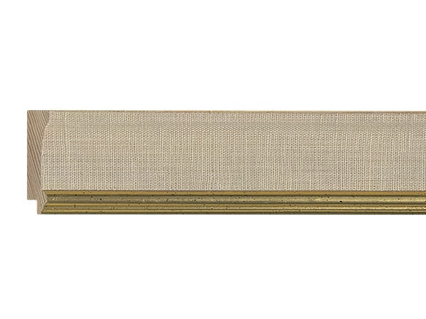 Gemini Wood Moulding - OATMEAL LINEN LINER W/GOLD LIP