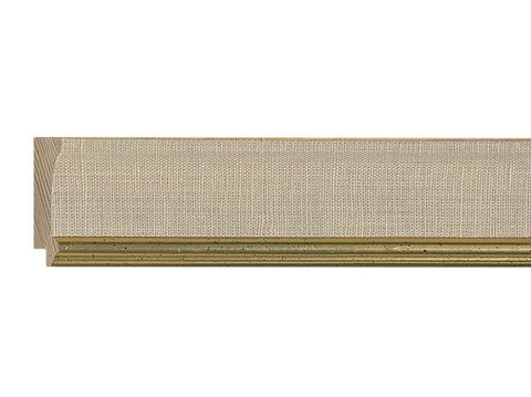 Gemini Wood Moulding - OATMEAL LINEN LINER W/GOLD LIP