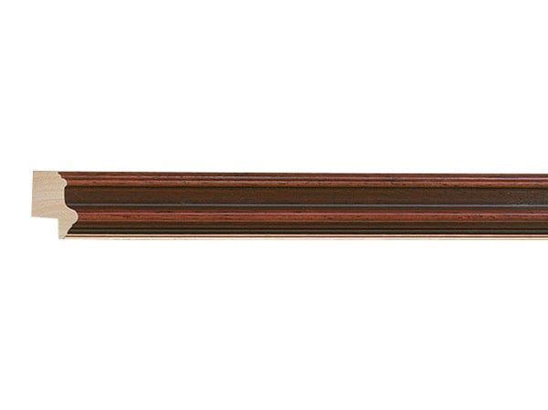 Gemini Wood Moulding - TWO TONE WALNUT W/GOLD LIP