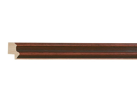 Gemini Wood Moulding - TWO TONE WALNUT W/GOLD LIP