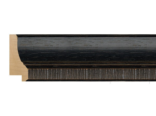 Gemini Wood Moulding - ANTIQUE DISTRESSED BLACK