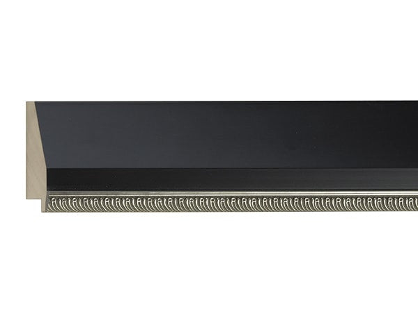 Gemini Wood Moulding - BLACK MAT/SILVER LIP