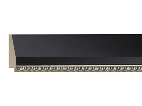 Gemini Wood Moulding - BLACK MAT/SILVER LIP