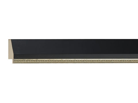 Gemini Wood Moulding - BLACK MAT/SILVER LIP