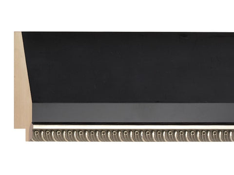 Gemini Wood Moulding - BLACK MAT/SILVER LIP