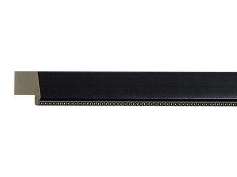 Gemini Wood Moulding - BLACK W/SLIVER BEADED
