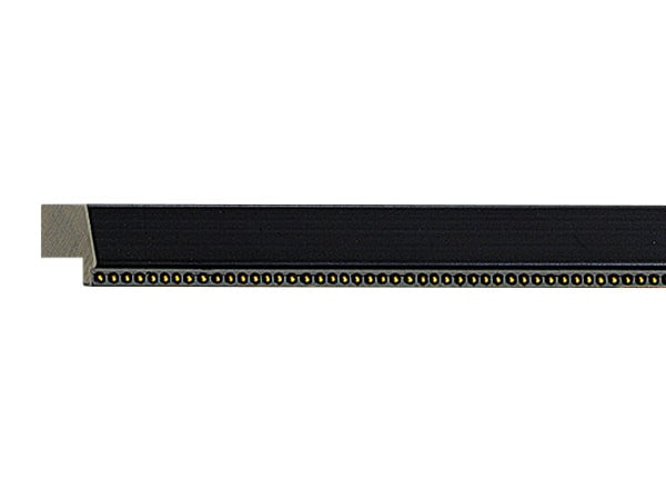Gemini Wood Moulding - BLACK W/GOLD BEADED LIP
