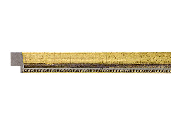 Gemini Wood Moulding - GOLD SCRATCH W/BEADED LIP