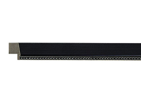 Gemini Wood Moulding - BLACK W/ SILVER BEADED LIP