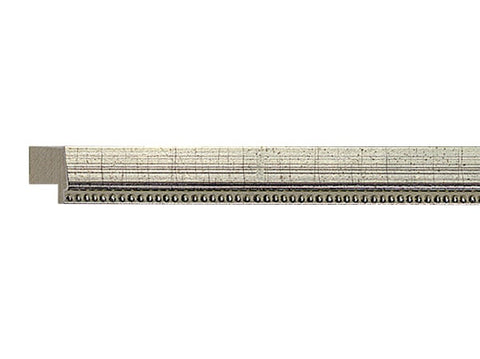 Gemini Wood Moulding - SILVER SCRATCH W/BEADED