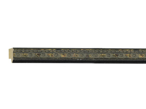 Gemini Wood Moulding - GOLD/BLACK/RED FLOWER/BEAD