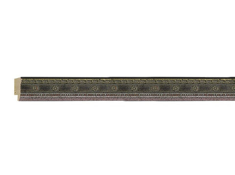 Gemini Wood Moulding - GOLD FLOWER/SILVER EDGE